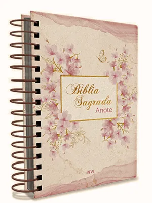 BIBLIA ANOTE FLORAL ROSA MINHA HERANCA